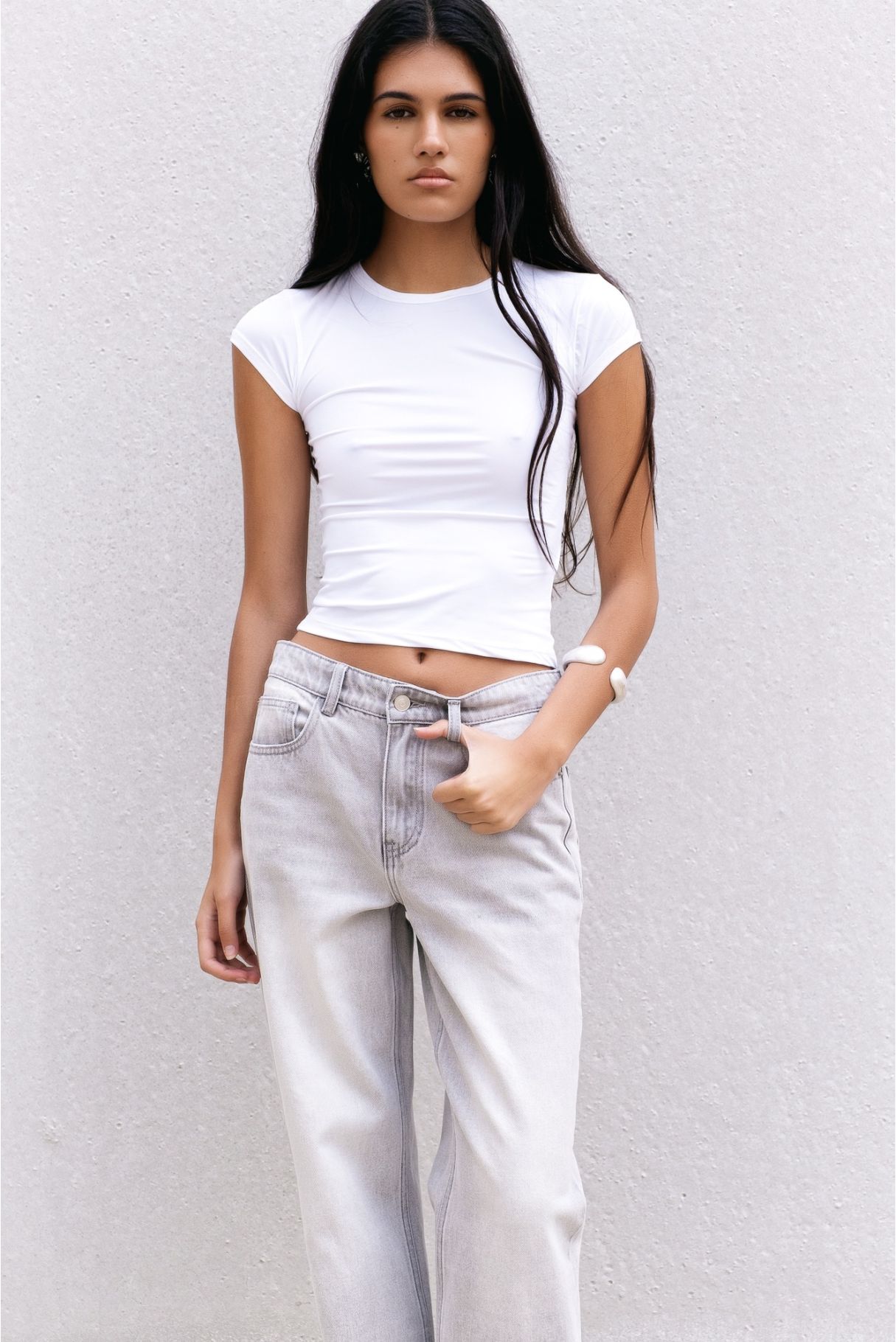 JEANS WIDE LEG TIRO MEDIO FULL LENGTH