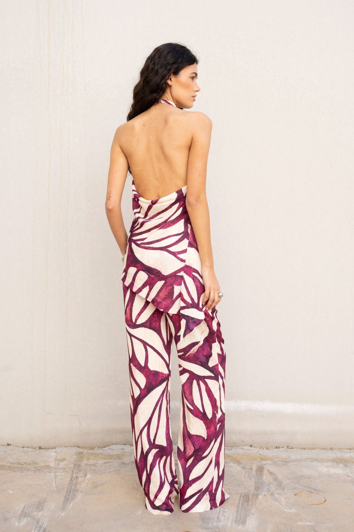 TOP HALTER STAMPATO