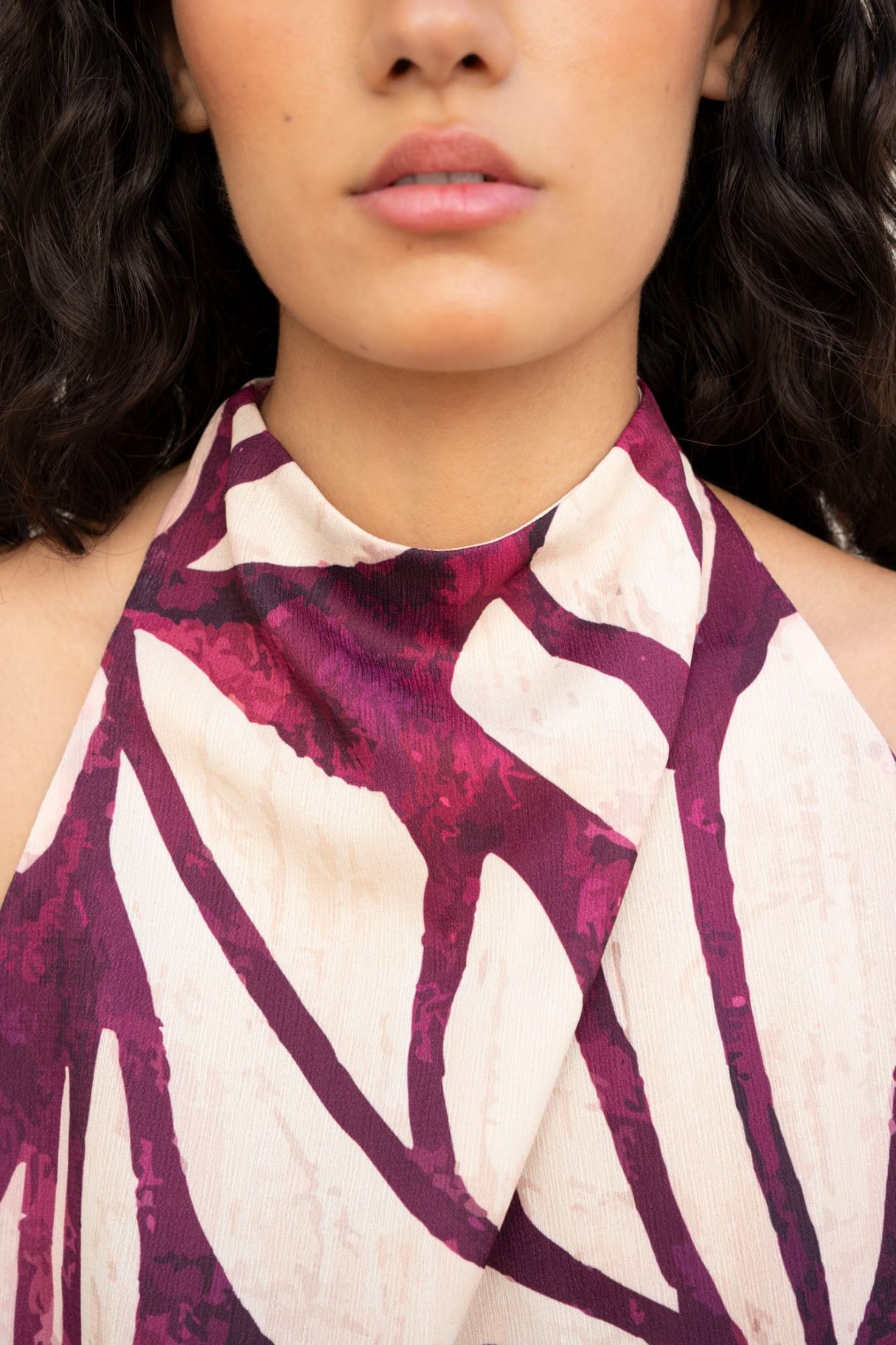 TOP HALTER STAMPATO