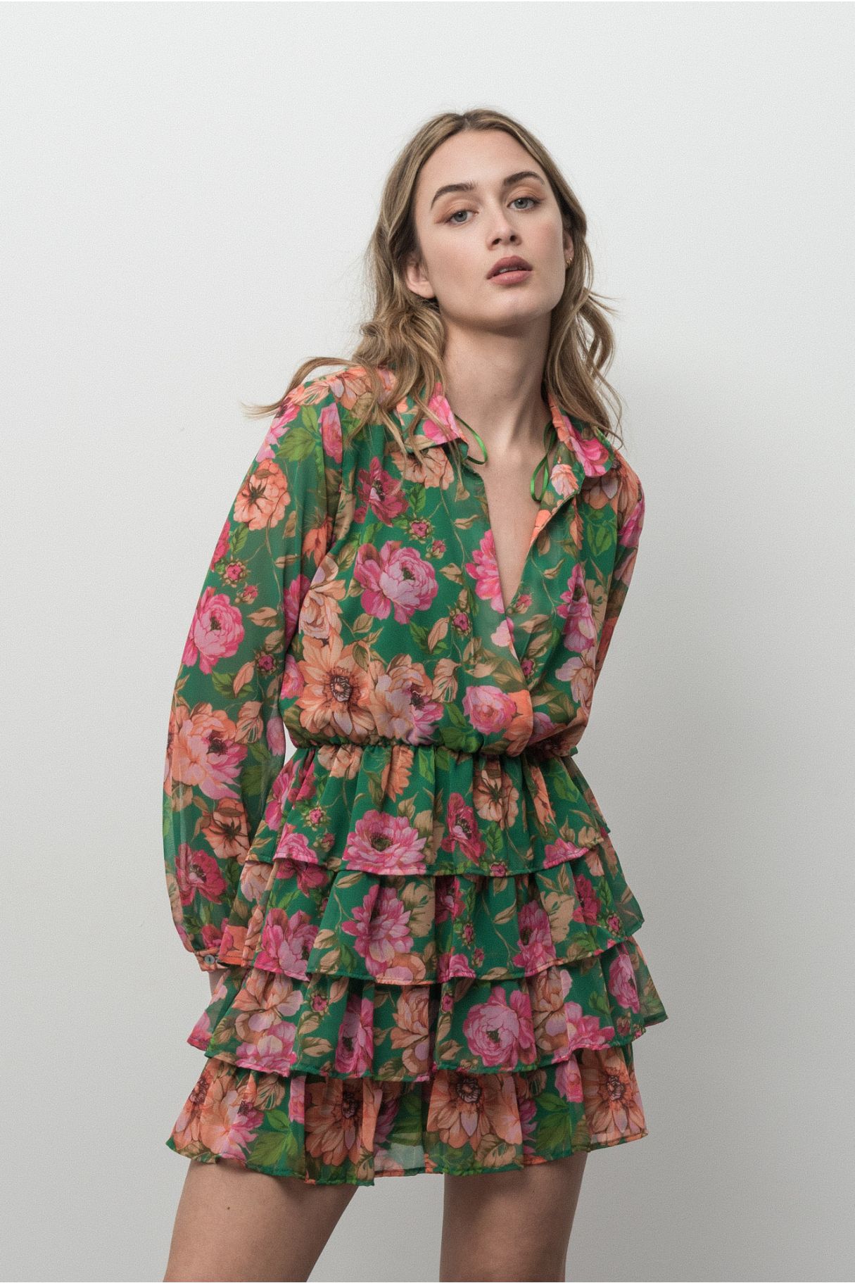 ROBE IMPRIMÉE À VOLANTS