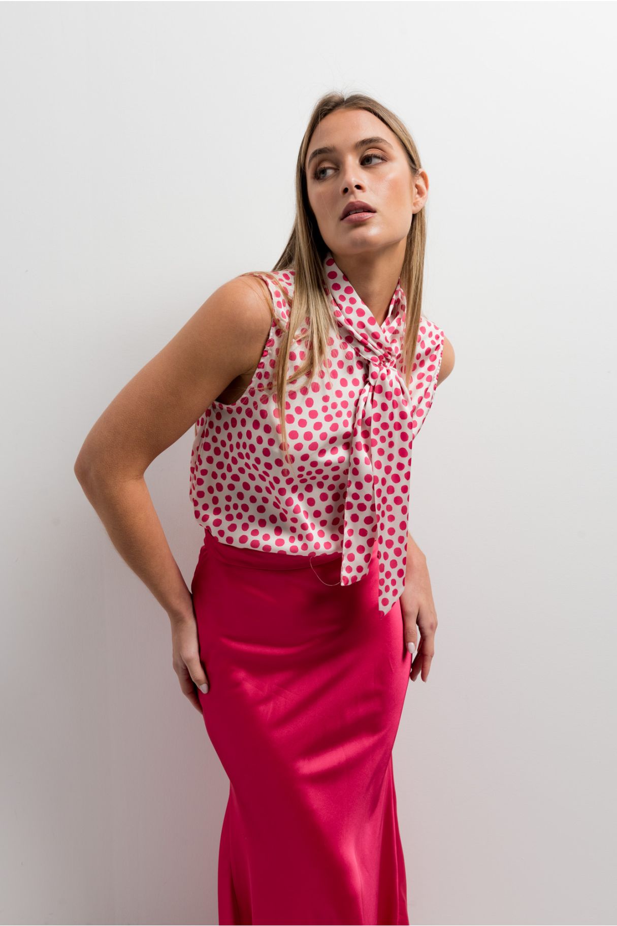 FALDA MIDI SATINADA