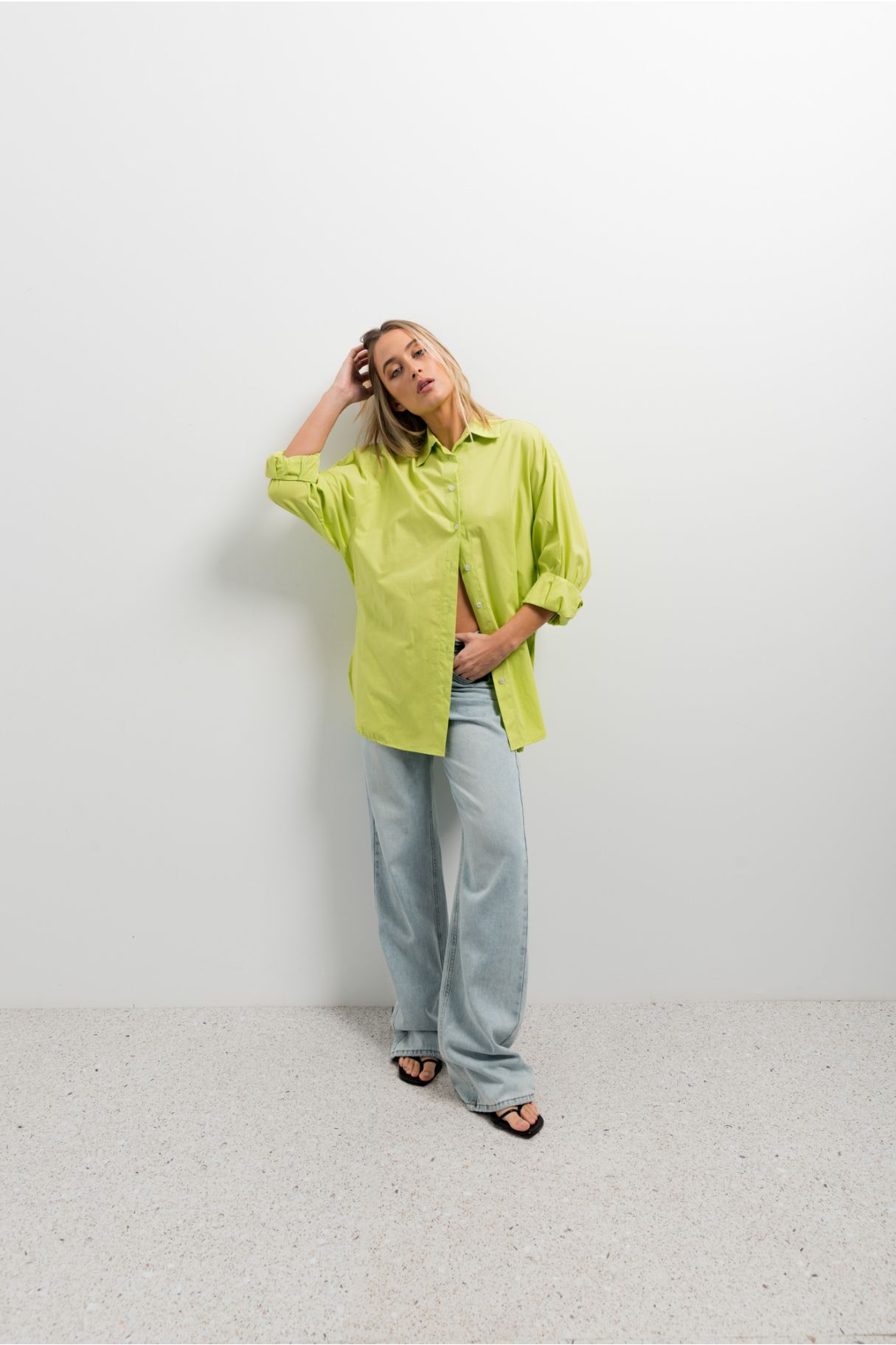 CHEMISE EN POPELINE SURDIMENSIONNÉE