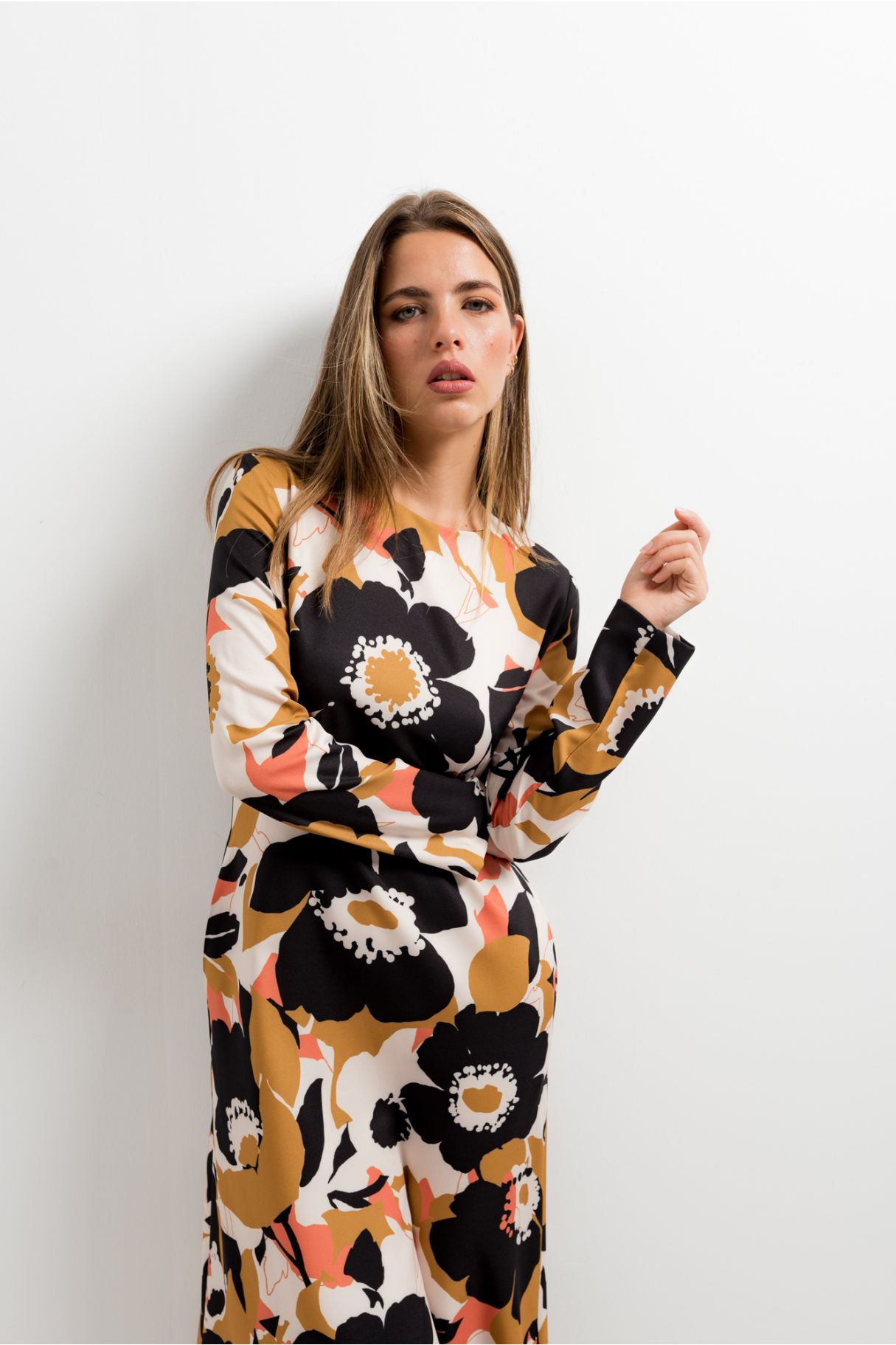 ABITO MIDI CON STAMPA FLOREALE