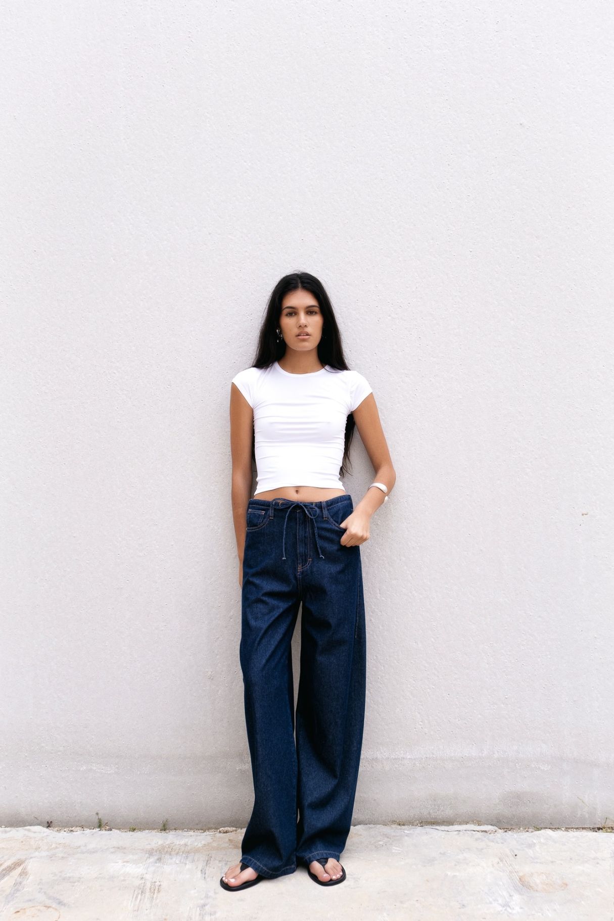 PANTALON FLUIDO EFECTO DENIM