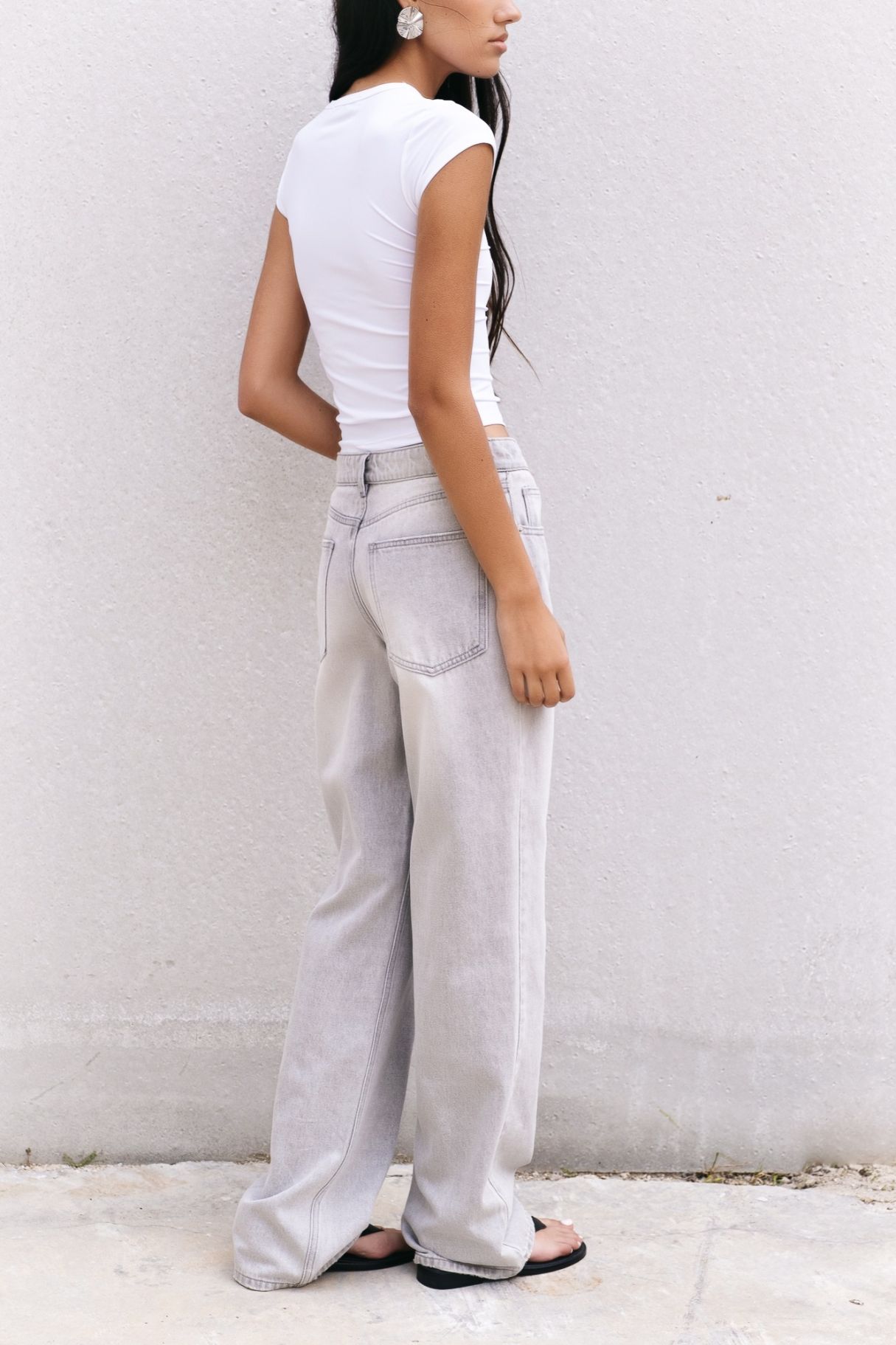 JEANS WIDE LEG TIRO MEDIO FULL LENGTH